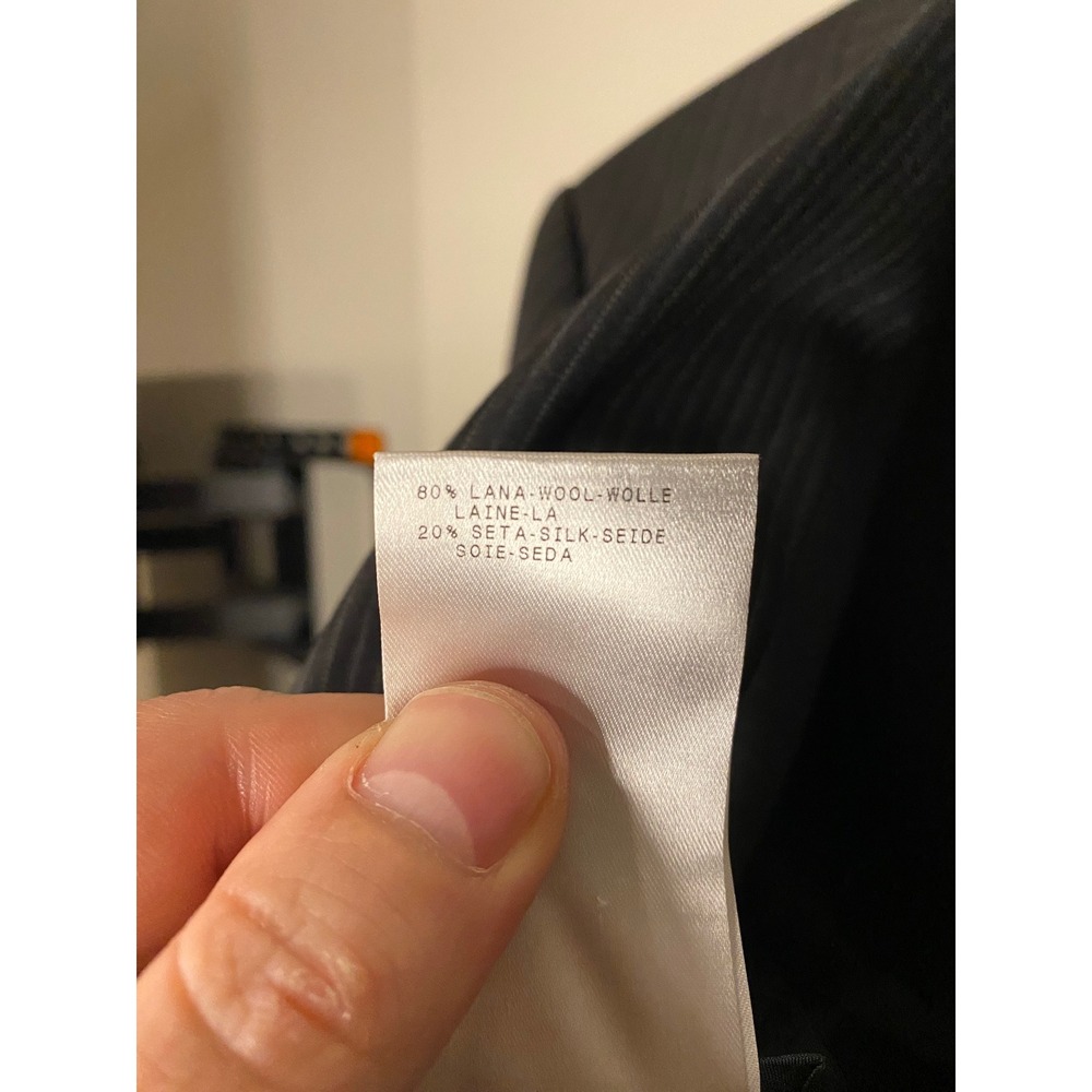 Giorgio Armani Pinstripe Wool Silk Blazer Sport Coat Jacket Made in Italy 40R - Picture 4 of 7